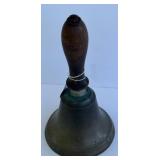 Antique Hand Held Brass & Wood Schoolmaster