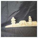 Fine Vintage Carved Bone 'Bridge' Sculpture 10 1/4
