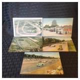 5 Vintage Indianapolis Speedway Postcards