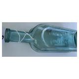 Ant. "G C Taylor - Fairport, NY" Blue Glass Bottle