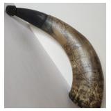 Important French & Indian War Map Powder Horn 1761