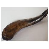 Antique "Wm H. Weaven" Carved Powder Horn