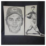 2 Vintage Original Pen & Ink Drawings by 'Carroll'
