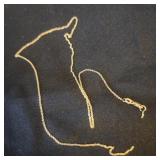 14K Yellow Gold Chain - 18' long - Scrap/ Repair