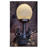 Antique Early Electric Figural Art Deco Table Lamp