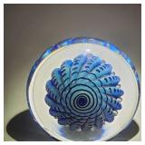 'Eickholt' Signed Art Glass Anemone Paperweight