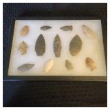 Twelve (12) Native American Arrow and Spear Heads.