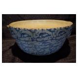 Antique Spongeware Decorated Stoneware Pot
