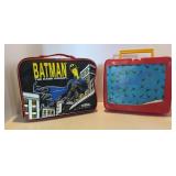 2 Vintage Lunch Boxes 'Batman' & 'Pterodactyl'