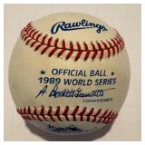 Fay Vincent signed 1989 official ball World Seried