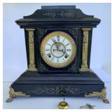 Antique "Ansonia" Iron Architectural Mantel Clock
