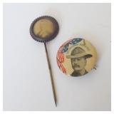 2 Theodore Roosevelt Campaign Buttons