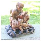 Early 20th Century Chinese Carving Scholar & Tiger