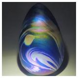 Vintage Iridescent Art Glass 'Egg' Paperweight