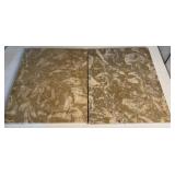 2 Slabs of Brown Marble - 22 1/2' by 18'
