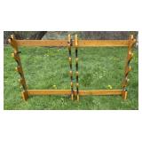 2 Modern Wooden Hanging Long Gun Racks
