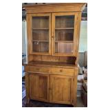 Antique Pine Step Back Cupboard - Circa 1850