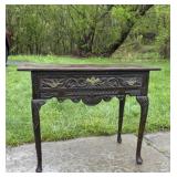 19th Century George II Stlye Carved Oak Lowboy