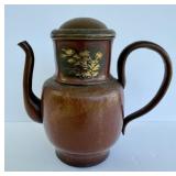 Antique Japanese Hammered Copper Mixed Metal Pot
