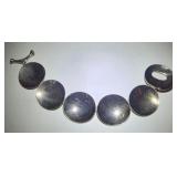 Vintage 'RLM Studio' Sterling Disc Bracelet