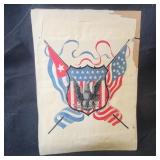 Antique Patriotic Spanish American War Stevengraph