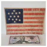 Ultra-Rare Antique 13 Star American Parade Flag