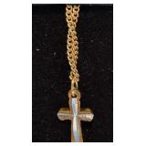 Italgem 18 inch necklace with a cross new in box