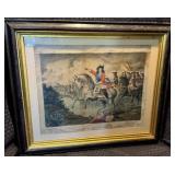 Circa 1850 Battle of the Boyne Hand Colored Print