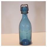 Antique "Avery Lord" Sapphire Blue Glass Bottle