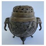 Antique Asian Bronze Censer Japanese? Chinese?