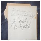 G Krupa, E Krupa, C Daley & D Stabile Autographs