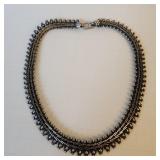 Vintage Rajasthan Fine Silver Choker Necklace