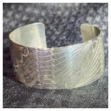 Vintage Sterling Native American Cuff Bracelet
