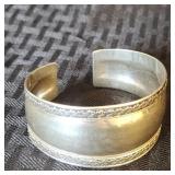 Vintage Sterling Tapering Cuff Bracelet - '925'