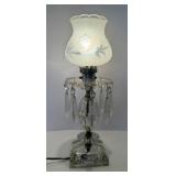 Electrified Lamp 14' tall with 8 hanging crystals
