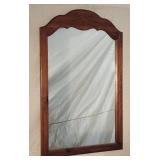 Colonial Style Buttermold Carved Hanging Mirror