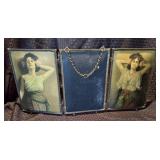 Antique Art Nouveau Tri-fold Mirror Ca. 1905