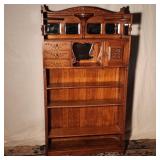 Antique Victorian Oak Bookcase / Cabinet - C. 1880