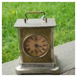 Antique Mechanical Carriage Clock Marked "TH"