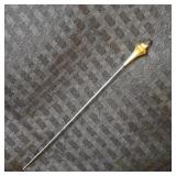 Antique 10K Gold & Amethyst Hexagon Hatpin