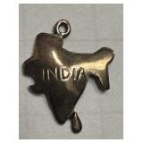 9K gold charm ï¿½ outline of India