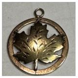10K Gold Maple Leaf Charm