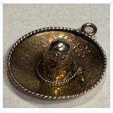 8K Gold Charm ï¿½ Mexican Sombrero