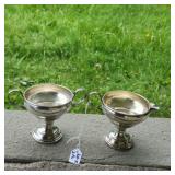 Sterling Sugar & Creamer - Weighted - Marked "RB"