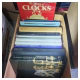 Box lot of Vintage Books - Clocks / Watches