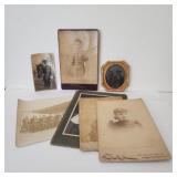 Group of Antique Photographs - Incl. 3 Military