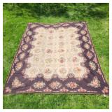 Room Size Flat Weave Needlework Rug