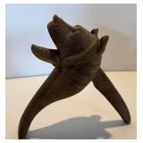 Vintage Hand Carved Bear Form Wood Nutcracker