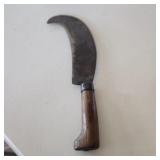 19th Century Iron & Wood Fascine Knife / Billhook