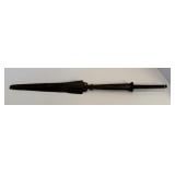 Antique Forged Iron Spearhead Age & Origin Unknown